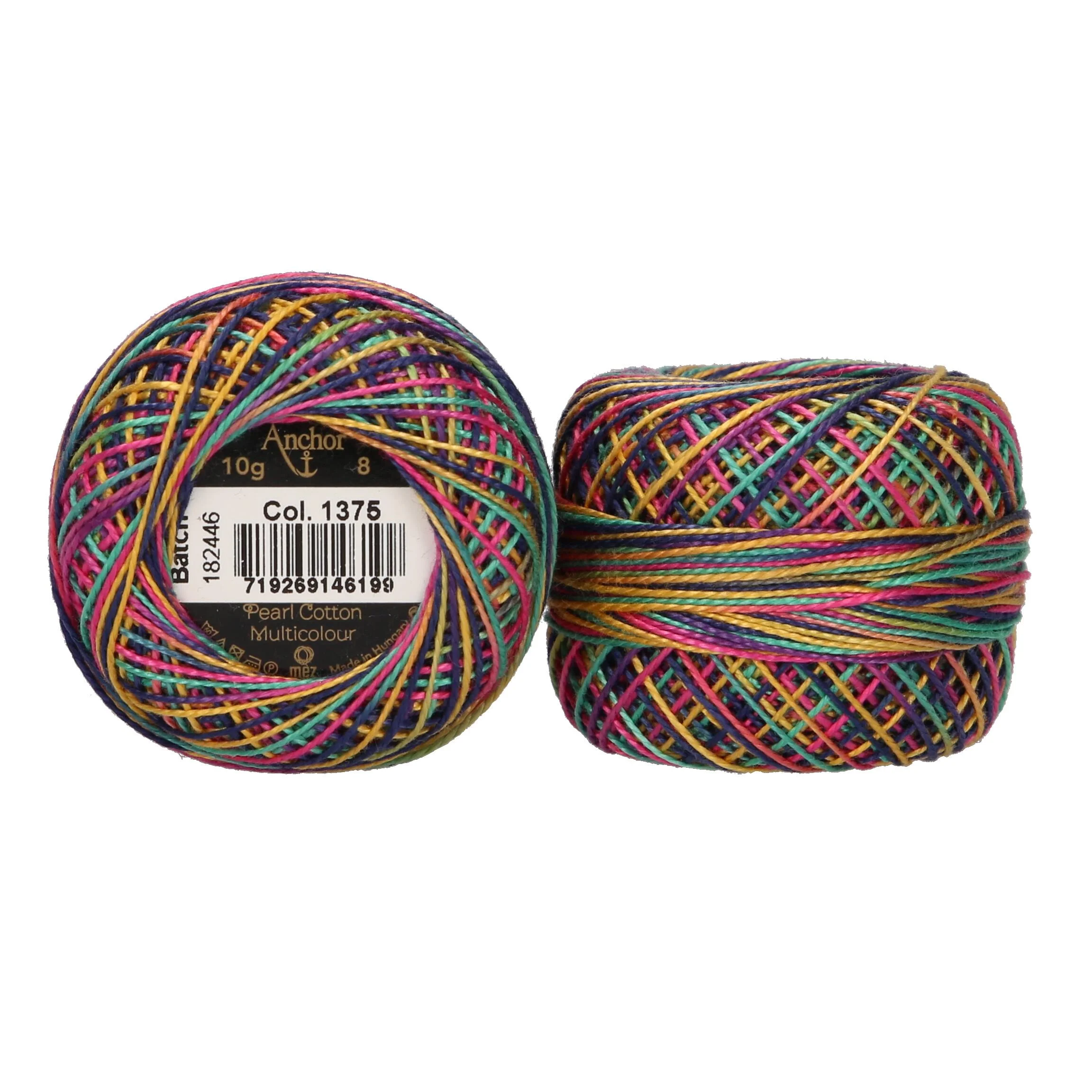Pearl Cotton No.8, 10g ball, Multicolor
